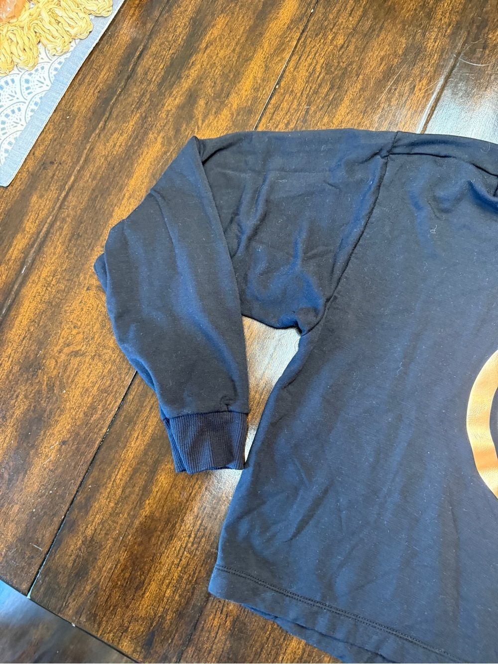 Pure Barre and Tavi Black Hoodie with Copper Logo Cropped - Picture 2 of 5